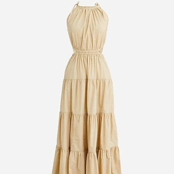 J. Crew Tall Harbor Side-Cutout Dress - Picture 1 of 2